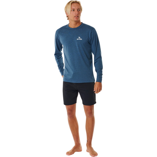 2026 Rip Curl Hombres Stack UPF Camiseta De Manga Larga De Licra 166MRV - Navy Marle